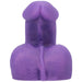 Purple silicone packer with realistic texture and shape, designed for comfortable everyday wear.