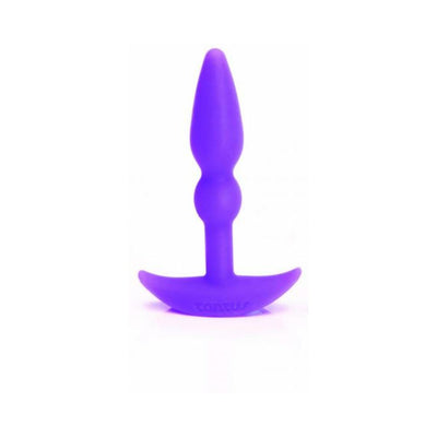 Purple silicone Tantus Perfect Plug with tapered tip and flared base for comfortable and safe use.