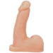 Realistic skin-toned silicone packer with a smooth texture and a base designed for secure wear.