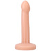 Smooth flesh-toned Tantus Pop Squirting Dildo with a rounded tip and flat base for secure placement.