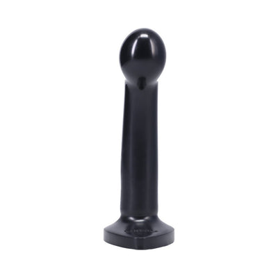 Black silicone sport dildo with rounded tip and flat base, designed for G-spot or prostate stimulation.