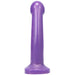 Medium-sized smooth purple silicone toy with a rounded head and flared base, designed for versatile use.