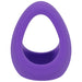 Purple silicone Stirrup C-ring with a triangular shape and soft, stretchable design for enhanced performance.