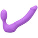 Purple silicone strapless dildo with curved shaft and bulbous base for internal support, featuring a smooth matte finish.