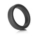 Black soft silicone C-ring with a smooth, broad design for comfort and stretchability.