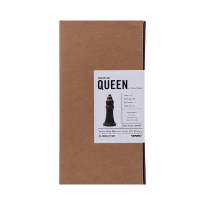 Tantus The Queen XL Collection premium silicone pleasure device packaging in brown box with product label.