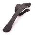 Black silicone Trip 2 Tawse with dual broad tongues and textured handle on white background.