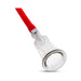 Clear Temptasia nipple pumping cylinder with red tubing attachment, 1-inch diameter, made of body-safe acrylic.