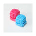 Two colorful Tenga Bobble Crazy Cubes in pink and blue with textured geometric patterns on a white background.
