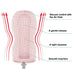 Diagram showing Tenga Original Vacuum Cup features including vacuum control, gentle release, tight squeeze, and smooth insertion.