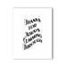 White greeting card with bold black text saying Thanks For Always Cumming Through in playful typography