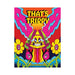 Colorful cover of That's Trippy adult coloring book featuring a smiling mushroom with smoke and animated flowers.