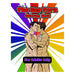 Cover of The Gay Porn Coloring Book featuring two nude men embracing against a vibrant rainbow burst background with adult content warning.
