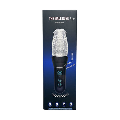 The Male Rose Pro Thrusting Rotating & Vibrating 3D Masturbator - Black - SexToy.com