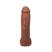 12-inch realistic textured dildo in rich brown with a suction cup base for hands-free use.