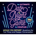 Neon-style graphic for The Ultimate Date Night Game for Couples featuring 250 Would You Rather question cards.