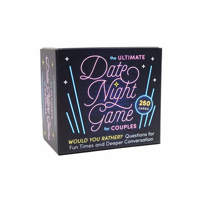 Box of The Ultimate Date Night Game for Couples with 250 fun and thoughtful Would You Rather? question cards.