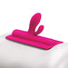 Bright pink silicone dual-stimulation attachment with textured bulbous tips designed for The Unicorn and The Cowgirl machines.