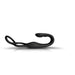 Black flexible multi-function male strap and anal stimulator with ergonomic design and dual loops for secure fit.