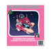 Back cover of The X-rated Alphabet adult picture book with a humorous space-themed cartoon and playful text on a pink background.