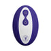 Purple and white wireless remote control with power and thrust buttons for the Thruster Baller device.