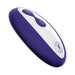 Purple and white wireless remote control with power and thrust buttons for the Thruster Rabbit vibrator.