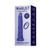 Packaging of the Thruster Shaft Thrusting Dildo by FemmeFunn in purple with remote control and product features listed.