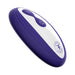 Wireless remote control for Thruster Shaft Thrusting Dildo in purple and white with intuitive buttons and FemmeFunn logo.