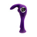Purple silicone Thunder Dual Cockring with a sleek, curved design and a silver control button.