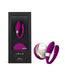 Lelo Tiani 2 purple silicone couples massager with wireless remote and sleek black packaging box.