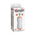 Packaging of Tight Grip dual-density squeezable masturbator in beige with white outer case and product images.