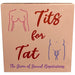 Tits For Tat game box with minimalist line art of a female and male torso and the tagline The Game of Sexual Negotiations.