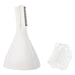 White personal shaver head attachment with a clear plastic comb accessory for precise grooming.