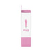 Packaging box of VeDO Eva Mini Vibe in pink with product image and description on white background.