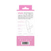 Back packaging of VeDO Eva Mini Vibe in pink and white with product features and diagram illustration.
