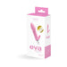 VeDO Eva Mini Vibe in blush pink with flexible rabbit tickler, displayed in white and pink packaging.