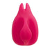 Compact pink silicone finger vibrator with split tip and ergonomic design for precise control and clitoral stimulation.