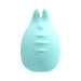 Light blue rechargeable finger vibrator with flexible ears and textured surface, designed for targeted stimulation.