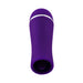 Compact purple silicone Vedo Liki Rechargeable Flicker with a sleek curved design and silver accent ring.