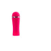 Compact bright pink rechargeable personal massager with smooth silicone finish and silver accent ring