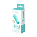 Vedo Liki rechargeable vibrator in turquoise with sleek design shown in white and turquoise packaging box.
