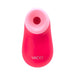Compact Vedo Nami rechargeable sonic vibe in pink with soft silicone tip and ergonomic design for discreet pleasure.
