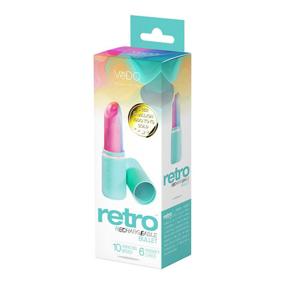 Vedo Retro Rechargeable Bullet Turquoise - SexToy.com