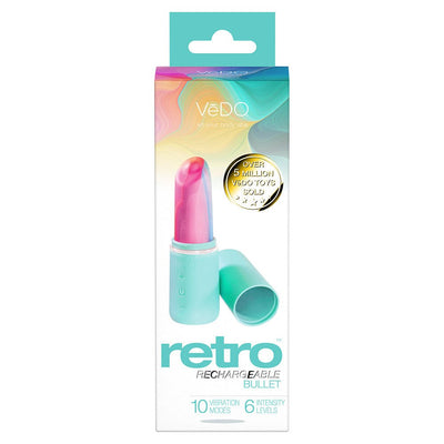 Vedo Retro Rechargeable Bullet Turquoise - SexToy.com