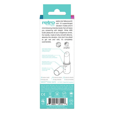 Vedo Retro Rechargeable Bullet Turquoise - SexToy.com