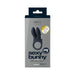 Packaging of Vedo Sexy Bunny rechargeable vibrating C-ring in black with dual motor bunny ears and 10 vibration modes.