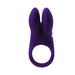Purple silicone vibrating ring with dual bunny ears designed for intimate stimulation and endurance.