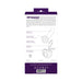 Back packaging of Vedo Strapped rechargeable vibrating strap-on in deep purple with product features and illustrations.
