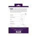 Back packaging of Vedo Suki Plus Dual Sonic Vibe in deep purple with product features and usage instructions.