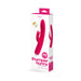 Packaging box of Vedo Thumper Bunny rechargeable dual vibe in bright pink silicone with flexible shaft and clitoral stimulator.